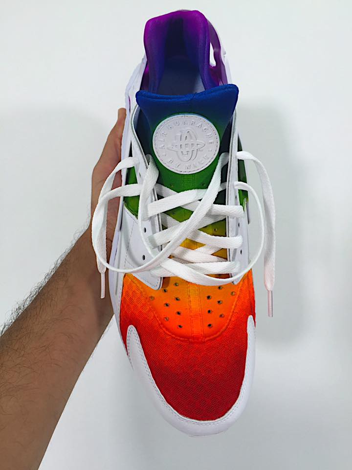 Custom Rainbow Nike Huaraches  Rainbow nikes, Nike shoes women, Nike  huarache